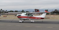N6704M @ KRHV - Privately-owned 1975 Cessna 182P sitting on the transient ramp early in the morning at Reid Hillview Airport, San Jose, CA. - by Chris Leipelt
