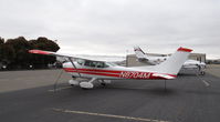 N6704M @ KRHV - Privately-owned 1975 Cessna 182P sitting on the transient ramp early in the morning at Reid Hillview Airport, San Jose, CA. - by Chris Leipelt
