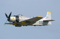 F-AZFN @ LFOT - Douglas AD-4N Skyraider, Take off rwy 02, Tours Air Base 705 (LFOT-TUF) Air show 2015 - by Yves-Q