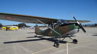 N841CP @ KWVI - Reid Hillview-based 1961 Cessna O-1E Bird Dog on display at the 2015 Watsonville Fly-In. - by Chris Leipelt