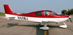 N86MJ @ KAXN - Cirrus SR22 on the line. - by Kreg Anderson