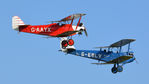 G-AAYX @ EGTH - 45. G-AAYX Martlet and Moth in display mode at The Shuttleworth Pagent Airshow, Sep. 2015.