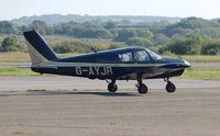 G-AYJR @ EGFH - Visiting PA28 operated by Turweston Flying School. - by Roger Winser