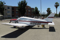 N15695 @ KCCR - 1972 Piper PA-28-180 Race #26 for Women's 2014 Air Race Classic from Concord, CA to York, PA. Photo taken at Buchanan Field (KCCR) two days before the race. Pilots were Carolyn, Lydia and Cara Baldwin. - by Steve Nation