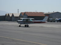 N5443L @ SZP - 1980 Cessna 152, Lycoming O-235 115 Hp, taxi crossing 22 - by Doug Robertson