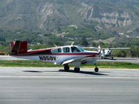 N959V @ SZP - 1976 Bonanza V35B BONANZA, Continental IO-520-B 285 Hp, landing roll Rwy 22 - by Doug Robertson