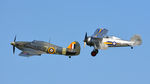 G-BKTH @ EGTH - 45. Sea Hurricane with Gladiator at The Shuttleworth Pagent Airshow, Sept. 2015.