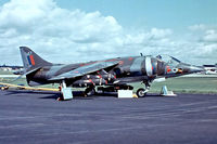 XV807 @ EGLF - BAe Harrier GR.1 [712057] (Royal Air Force) Farnborough~G 08/09/1974. From a slide. Later upgraded to a GR.3. - by Ray Barber