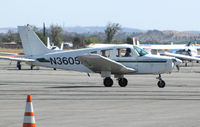 N36052 @ KPRB - Locally-based 1978 Piper PA-28-161 taxiing @ Paso Robles Municipal Airport, CA - by Steve Nation