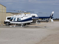N59553 @ KPRB - Sinton Helicopters 1974 Bell 206B in sharp blue + white colors @@ Paso Robles Municipal Airport, CA home base - by Steve Nation