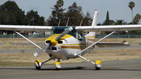 N9185M @ KRHV - Locally-based 1976 Cessna 182P taxing back to its south tie down at Reid Hillview Airport, San Jose, CA after getting maintenance at Ariel Avionics. - by Chris Leipelt