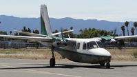 N6212X @ KRHV - Locally-based 1963 Aero Commander 500-B taxing back to its hangar at Reid Hillview Airport, San Jose, CA. - by Chris Leipelt