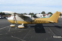 N9849L @ KPAO - Locally-Based 1986 Cessna 172P with cockpit cover @ Palo Alto Airport, CA - by Steve Nation