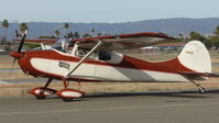 N1916C @ KRHV - Locally-based 1953 Cessna 170B taxing out for departure at Reid Hillview Airport, San Jose, CA. Note the horn on the side of the plane, it got my attention after they tooted at me! - by Chris Leipelt