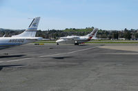 N61GJ @ KCCR - Aero Services (Bend. OR) 1979 Mitsubishi MU-2B-40 taxiing @ Buchanan Field, Concord, CA - by Steve Nation