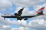 G-BNLY @ EGLL - On short finals at LHR