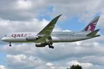 A7-BCF @ EGLL - On short finals at LHR