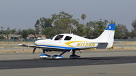 N1134N @ KRHV - Isom Land and Cattle Company LLC (New York, NY) Cessna 400 taxing to transient parking from the TradeWinds ramp at Reid Hillview Airport, San Jose, CA. - by Chris Leipelt
