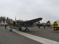 N138AM @ CMA - 1943 Lockheed P-38J LIGHTNING, now named 'Louise', two Allison V-1710-89/91 counter-rotating 1,425 Hp each. One 20mm cannon, 4 machine guns, up to 2000 lb bombs & 10 rockets. Experimental class heavy hitter. - by Doug Robertson