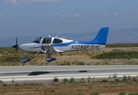 N529SP @ KSQL - 2015 Cirrus SR22T over the threshold @ San Carlos Municipal Airport, CA - by Steve Nation