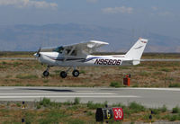 N95606 @ KSQL - Locally-=Based FlyBayArea.com 1984 Cessna 152 over the threshold @ San Carlos Municipal Airport, CA - by Steve Nation