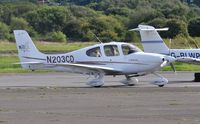 N203CD @ EGFH - Visiting SR20. - by Roger Winser