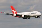 VH-OQA @ EGLL - Qantas A388 arriving in its only destination in Europe. - by FerryPNL