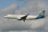 UR-EMD @ EBBR - Flight PS145 is descending to RWY25L