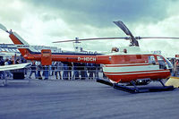 D-HDCH @ EGLF - Bolkow Bo.105CB [S-83] (Messerschmitt-Bolkow-Blohm) Farnborough~G 08/09/1974. From a slide.