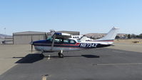 N8734Z @ KRHV - Barbour Flood LLC (Napa, CA) 1968 Cessna P206D sitting on the transient ramp at Reid Hillview Airport, San Jose, CA. - by Chris Leipelt