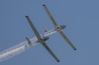 G-OFIX @ EGJJ - Displaying over St Aubins Bay with G-OSPX as the Aerosparx at Jersey International Air Display 2015. - by alanh
