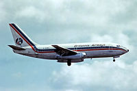 G-AXNC @ EGKK - Boeing 737-204 [20417] (Britannia Airways) Gatwick~G 01/07/1974. From a slide.