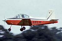 G-AYLA @ EGBK - Victa Airtourer [524] Sywell~G 06/07/1974. From a slide. - by Ray Barber