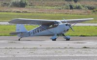 G-BRWR @ EGFH - Visiting classic Aeronca Chief. - by Roger Winser