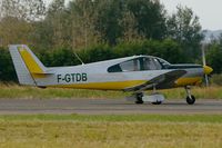 F-GTDB @ LFRU - Wassmer WA-52 Europa, Landing rwy 05, Morlaix-Ploujean airport (LFRU-MXN) - by Yves-Q