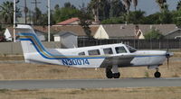 N30074 @ KRHV - Locally-based 1978 Piper Saratoga Turbo landing on runway 31L at Reid Hillview Airport, San Jose, CA. - by Chris Leipelt