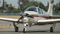 N6671L @ KRHV - Locally-based 1983 Beech A36 Bonanza taxing out for departure to test out the new avionics at Reid Hillview Airport, San Jose, CA. - by Chris Leipelt