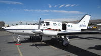 N121BD @ KRHV - Local 1979 Cessna 414A sitting on the TradeWinds ramp, with engine cowlings removed. Preparing for the first start up since 2009, yes, they are starting it up! - by Chris Leipelt