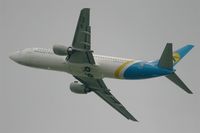 UR-GAP @ LFPG - Boeing 737-4Z9, Take-off Rwy 27L, Roissy Charles De Gaulle Airport (LFPG-CDG) - by Yves-Q