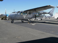 N407 @ KWHP - 1976 Cessna T337G stripped for repaint @ Whiteman Airport, Pacoima, CA - by Steve Nation