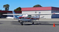N19047 @ KHWD - California-based 1972 Cessna 150L sitting on the ramp at Hayward Executive Airport, Hayward, CA. - by Chris Leipelt
