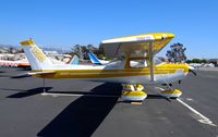 N25948 @ KRHV - California-based 1977 Cessna 152 sitting on the Nice Air tie downs at Reid Hillview Airport, San Jose, CA. - by Chris Leipelt