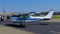 N747PP @ KRHV - CP Aviation Inc. (Santa Paula, CA) 1980 Cessna 182R sitting on the transient ramp at Reid Hillview Airport, San Jose, CA. - by Chris Leipelt