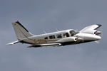 G-OOON @ X5FB - Piper PA-34-220T Seneca III , departs having flown the pilot of G-BJST to Fishburn for the newly painted T-6's return to Duxford. August 29th 2015. - by Malcolm Clarke