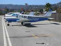 N47423 @ KSQL - 1977 Piper PA-32R-300 Cherokee Lance from Bakersfield, CA parked on visitor's ramp @ San Carlos Airport, CA - by Steve Nation