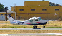 N6116B @ KRHV - Locally-based 1978 Cessna T210M landing runway 31R on a very hot summer day at Reid Hillview Airport, San Jose, CA. - by Chris Leipelt