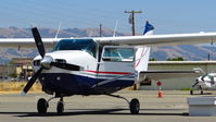 N6116B @ KRHV - Locally-based 1978 Cessna T210M sitting at its tie down (located at the south tie downs) with door open just after arrival at Reid Hillview Airport, San Jose, CA. - by Chris Leipelt