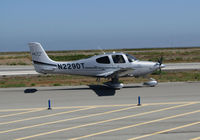 N229DT @ KSQL - Locally-based 2012 Cirrus Design SR22 taxiing for takeoff @ San Carlos Airport, CA - by Steve Nation