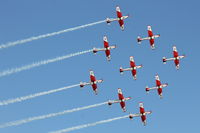 A-934 @ LMML - Pilatus PC-7s of the Swiss Aerobatic Team performing during Malta International Airshow 2015 - by Raymond Zammit
