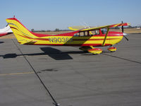 N9036X @ KPRB - A Color Scheme That's Definitely Eye Catching: Locally-based 1961 Cessna 182D Skylane on visitor's ramp @ Paso Robles Airport, CA - by Steve Nation